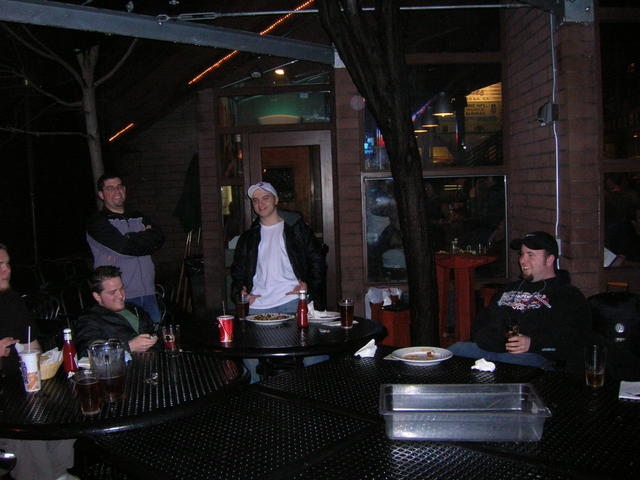 J$, Olian, the Izzster, and some other dude (brian?).  Chillin at 3rd Street